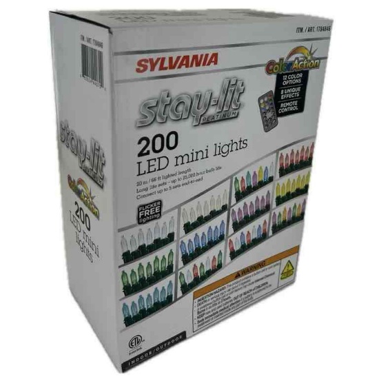 Lot of Sylvania Stay-lit Platinum Indoor/Outdoor LED Mini Lights