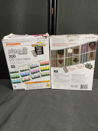Lot of Sylvania Stay-lit Platinum Indoor/Outdoor LED Mini Lights