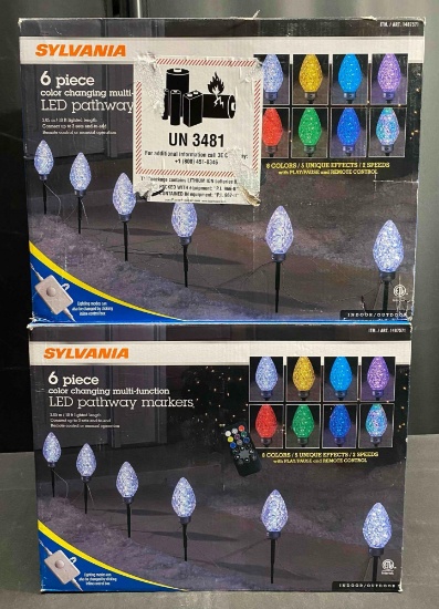 2 Pack of SYLVANIA color changing multi-function LED pathway markers