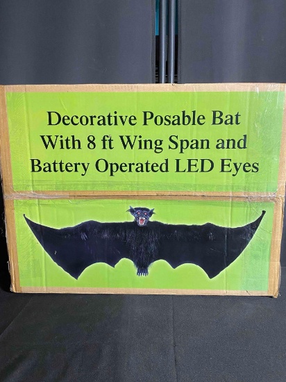 Decorative Posable Bat with 8 ft Wing Span