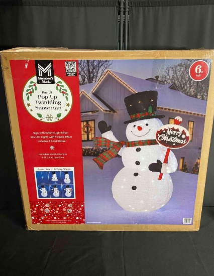 Members Mark Pre-Lit Pop-Up Twinkling Snowman