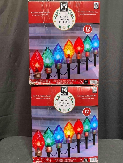 Jumbo Pathway Christmas LED Lights 2Pack