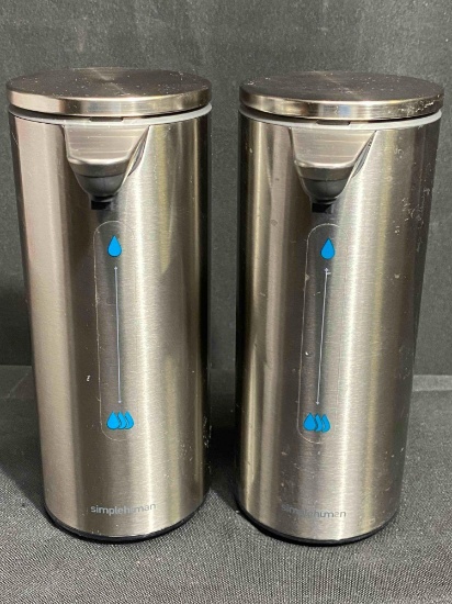 2 pcs of simplehuman 9 oz. Touch-Free Rechargeable Sensor Liquid Soap Pump Dispenser