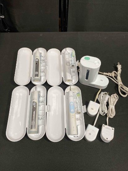 Lot of Philips Power Toothbrushes