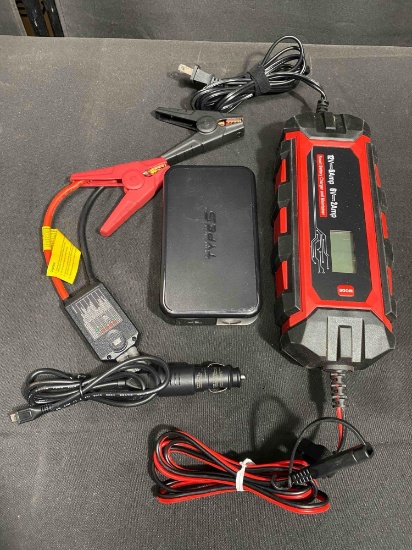 Lot of Chargers & Jump Starters