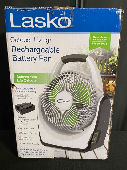 Lasko Outdoor Rechargeable Fan