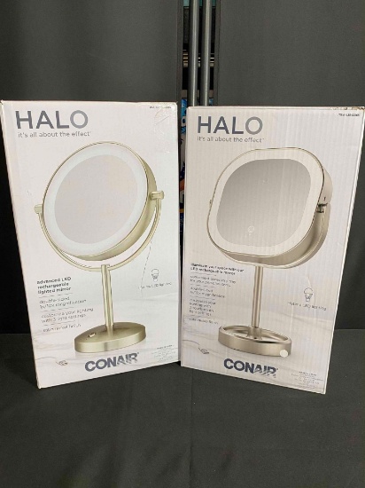 2 Conair LED Rechargeable Mirror
