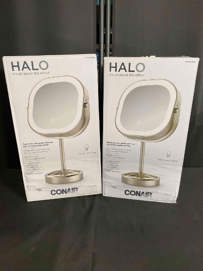 2 Conair LED Rechargeable Mirror