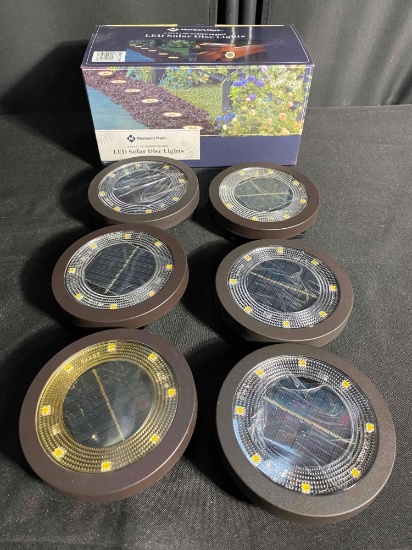 Member's Mark 6-Piece LED Solar Disc Lights - Oil-Rubbed Bronze