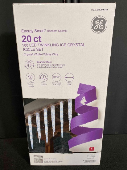 Led Twinkling Ice Crystal Icicle Set