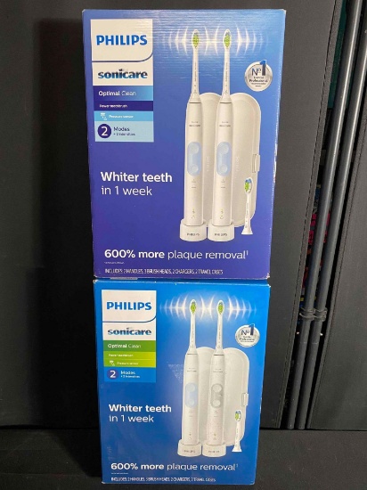 2 Philips Sonicare Optimal Clean Toothbrush