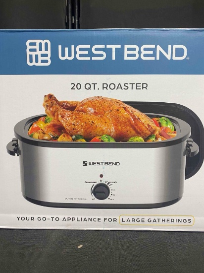 West Bend 20 QT. Roaster Oven with Rack and High Dome Lid