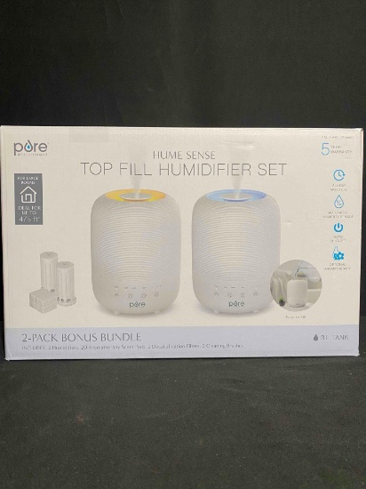 Pure Enrichment Easy Top Fill Humidifier Set Bundle 2 Pack, 3L Tank