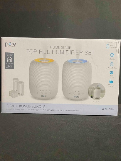 Pure Enrichment Easy Top Fill Humidifier Set Bundle 2 Pack, 3L Tank