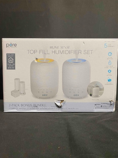 Pure Enrichment Easy Top Fill Humidifier Set Bundle 2 Pack, 3L Tank