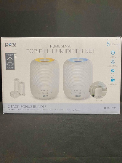 Pure Enrichment Easy Top Fill Humidifier Set Bundle 2 Pack, 3L Tank