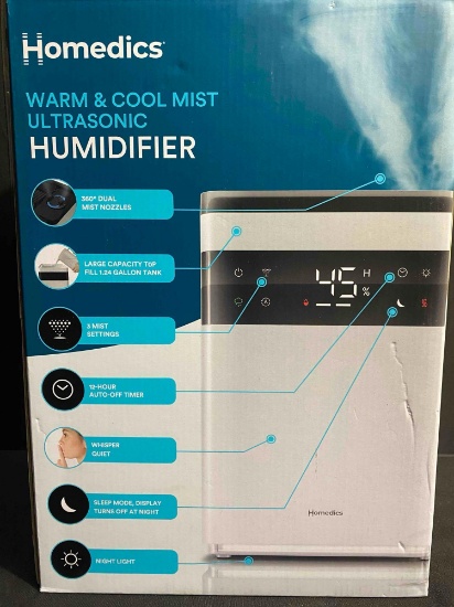 Homedics Warm & Cool Mist Ultrasonic Humidifier