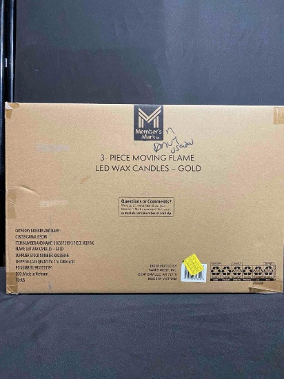 Members Mark 3 Piece Moving Flame Led Wax Candles