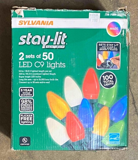 SYLVANIA Stay-Lit Platinum 2 Sets of 50 LED C9 Lights