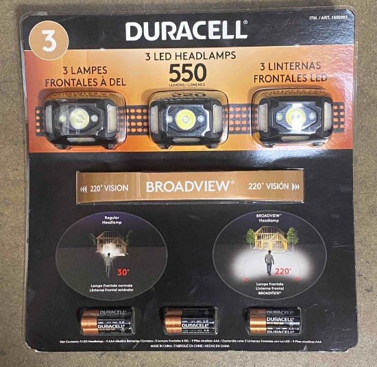 DURACELL 3 LED HEADLAMPS