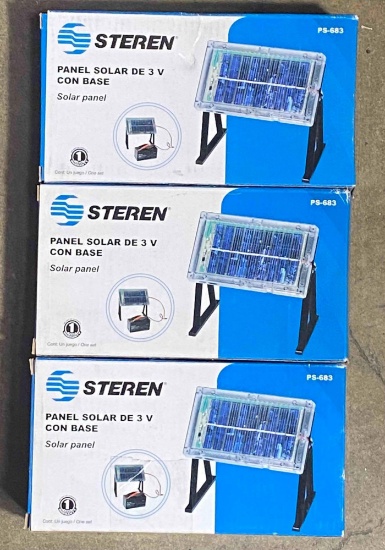 3 Pack of STEREN PANEL SOLAR DE 3 V CON BASE Solar panel