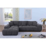 Marigail Cream Bread Trendy L-shaped Upholstered Chaise Sectional Sofa