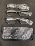 Design Optics by Foster Grant Plastic Rectangle Reading Glasses, 3-pack