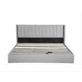 Daizia Lift Up Storage Platform Bed with Winback Headboard Size King