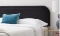 Edenbrook Miller Low Profile, Performance Velvet Headboard for King Size Bed-Black Upholstered
