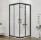 DELAVIN 36.in W x 36.in L x 75.in H Shower Enclosure, SGCC Clear Tempered Double Sliding Shower Door