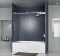 DELAVIN 56-60 in. W x 59 in. H Frameless Bathtub Glass Shower Door