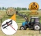 49 Inch Tractor Hay Spear Attachment, 3000lbs Capacity Quick Attach Fit for Bobcat Tractors & Skid