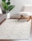Trellis Frieze Ivory/Gray 8 ft. x 10 ft. Geometric Area Rug