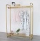 HOMEKAYT Gold Clothing Rack with Shelf Gold Garment Rack Gold