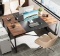 Huuger Computer Desk, 55 Inch Office Desk, Gaming Desk