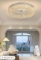 32in Modern Chandeliers for Living Room Crystal Chandelier Flush Mount Ceiling Light Fixture