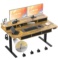 Electric Standing Desk with 5 Drawers, 55x17