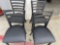 4 Steel chair with cushion, black
