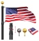 WeValor 20FT Telescoping Flag Pole Kit, Heavy Duty Aluminum In Ground