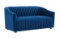 Modway Announce Loveseat in Channel Tufted Navy Blue Velvet