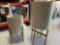 Qty of 2 White Planter on Stand Gold Base