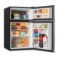 Galanz 3.1 Cu ft Two Door Mini Fridge with Freezer, Stainless,