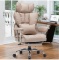 Desk Office Chair 400LBS, Big and Tall Office Chair, PU Leather Computer Chair, Executive