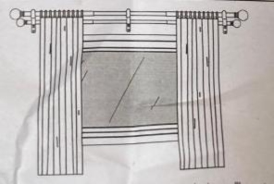 usFook Curtain Rods Double