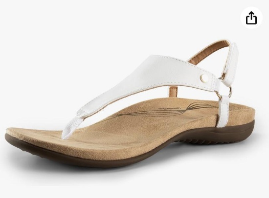 DREAM PAIRS Women's Flat Sandals Arch Support Orthopedic Comfortable Soft Cushion Size 8