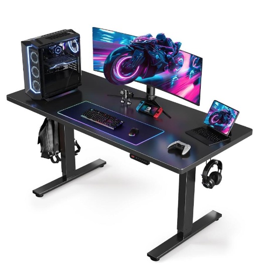 SIAGO Electric Standing Desk Adjustable - 63 x 24 Inch Sit Stand up Desk