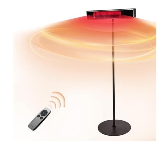 EAST OAK Patio Heater Electric, 1500W Standing Outdoor Heaters for Patio