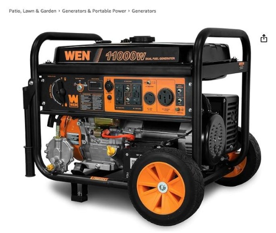 WEN 11,000-Watt 120V/240V Dual Fuel Portable Generator