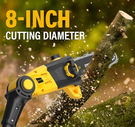 Pole Saw, 8-Inch Pole Saw For Tree Trimming Cordless