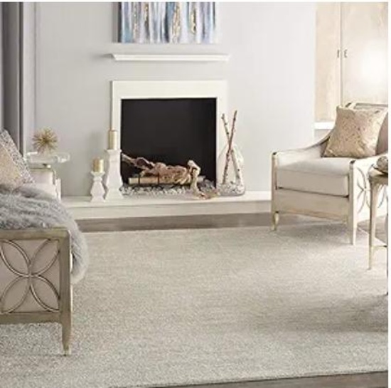 Nourison Essentials Indoor/Outdoor Ivory Beige 10ft x 14ft Area Rug